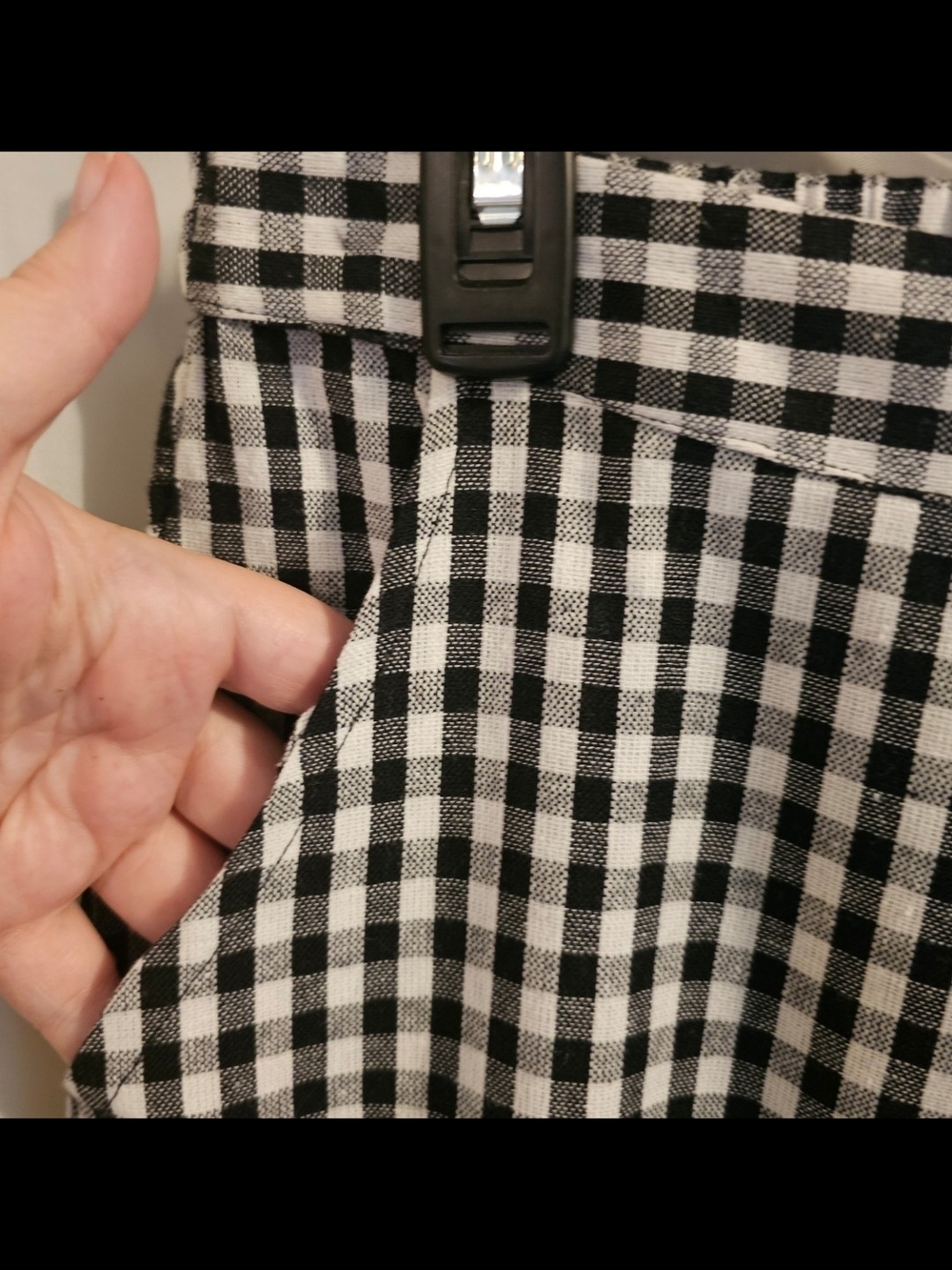 Serengeti Black and White Gingham Bermuda Shorts - Picture 2 of 5